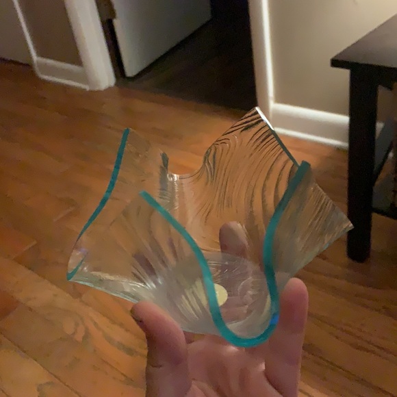 Handmade Fused Glass Miniature Slumped Vase - Picture 4 of 4